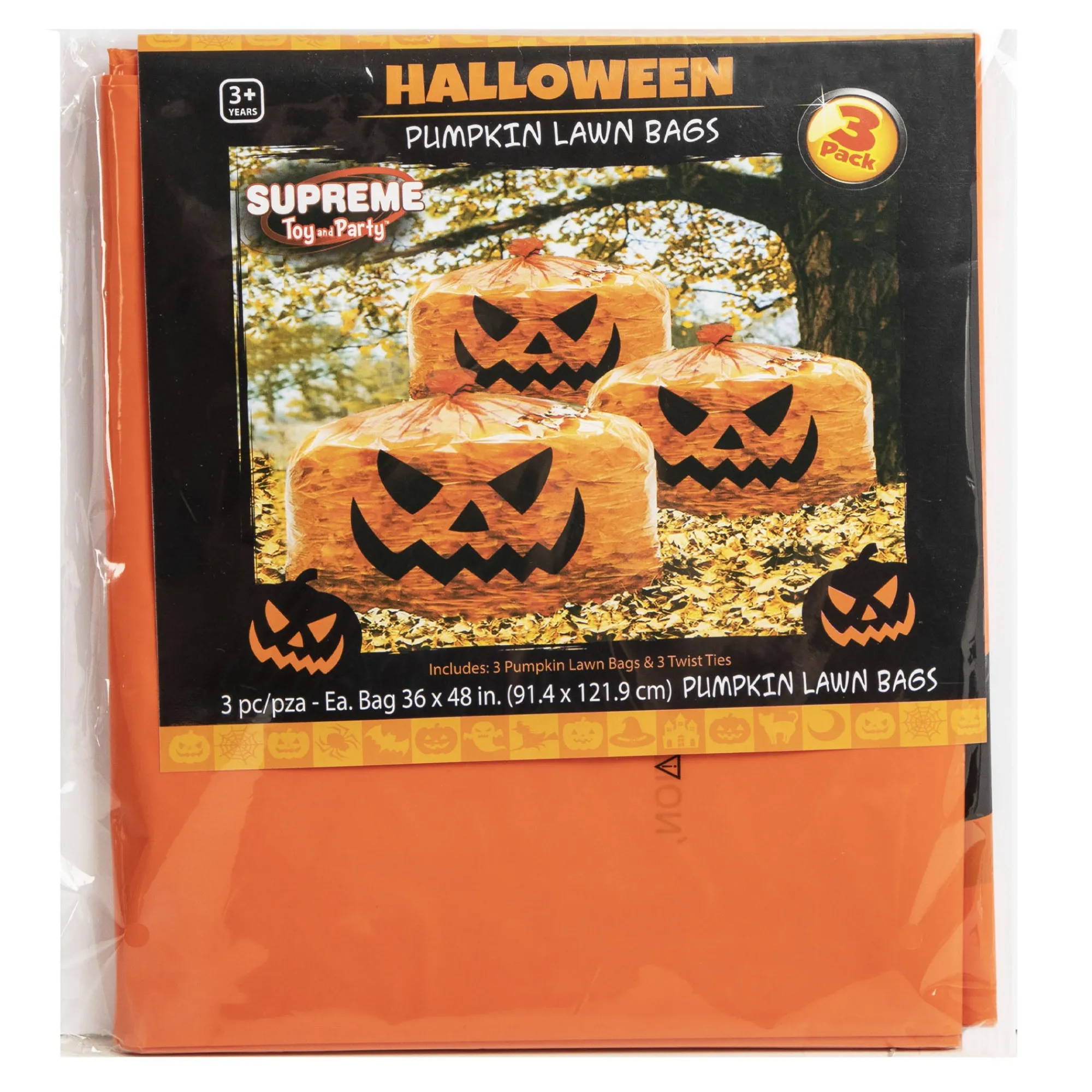 New Windy City Novelties Jack-O-Lantern Lawn Bags