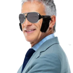 Online Windy City Novelties King Silver Sunglasses with Sideburns