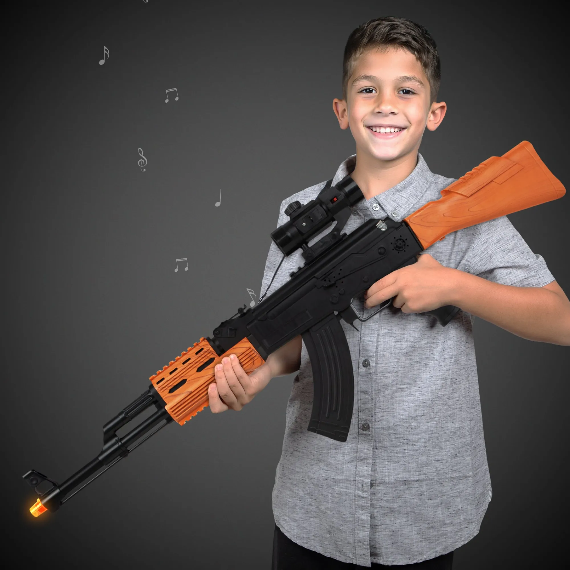 Hot Windy City Novelties LED AK7744B Toy Rifle