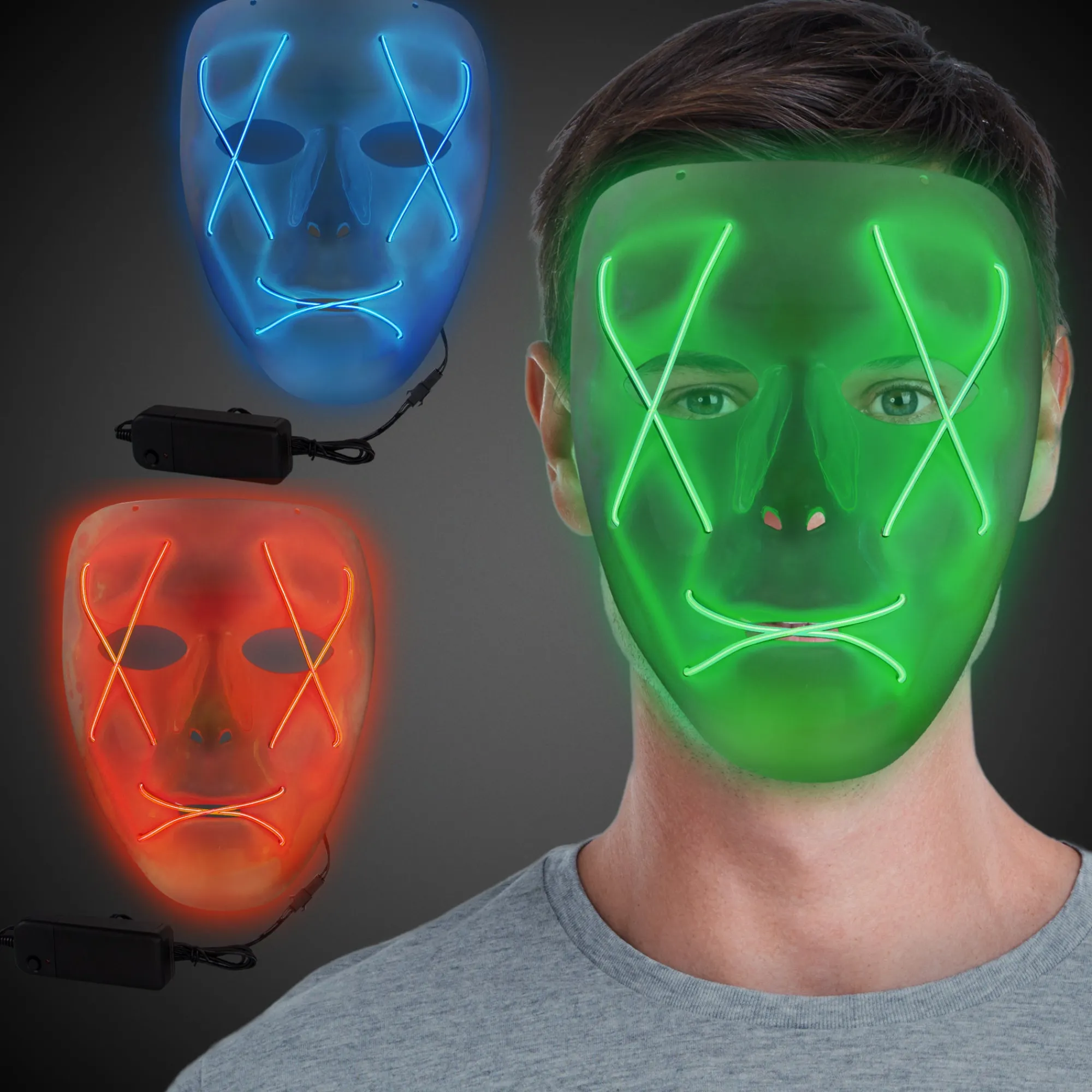 Online Windy City Novelties LED Assorted EL Wire Masks