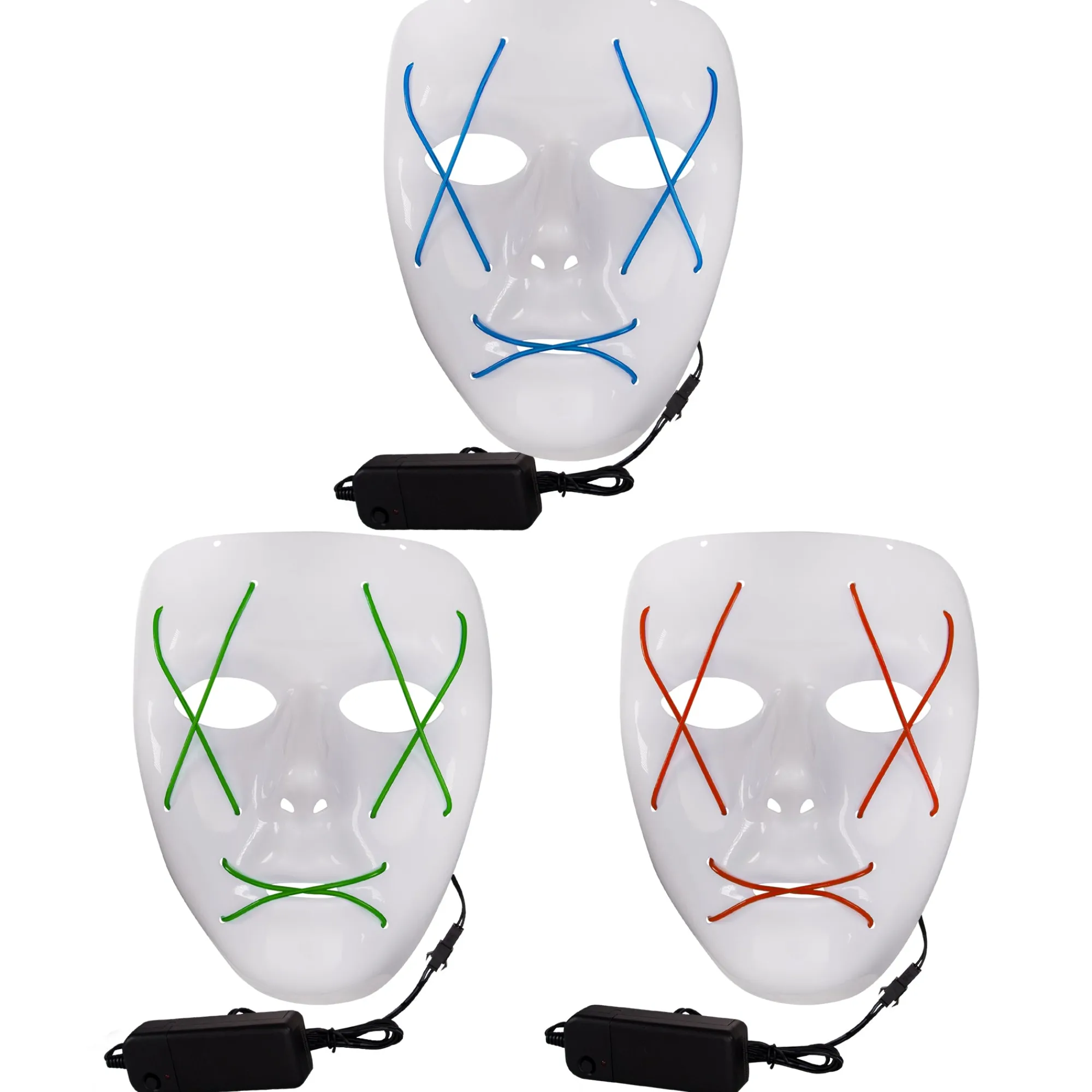 Online Windy City Novelties LED Assorted EL Wire Masks