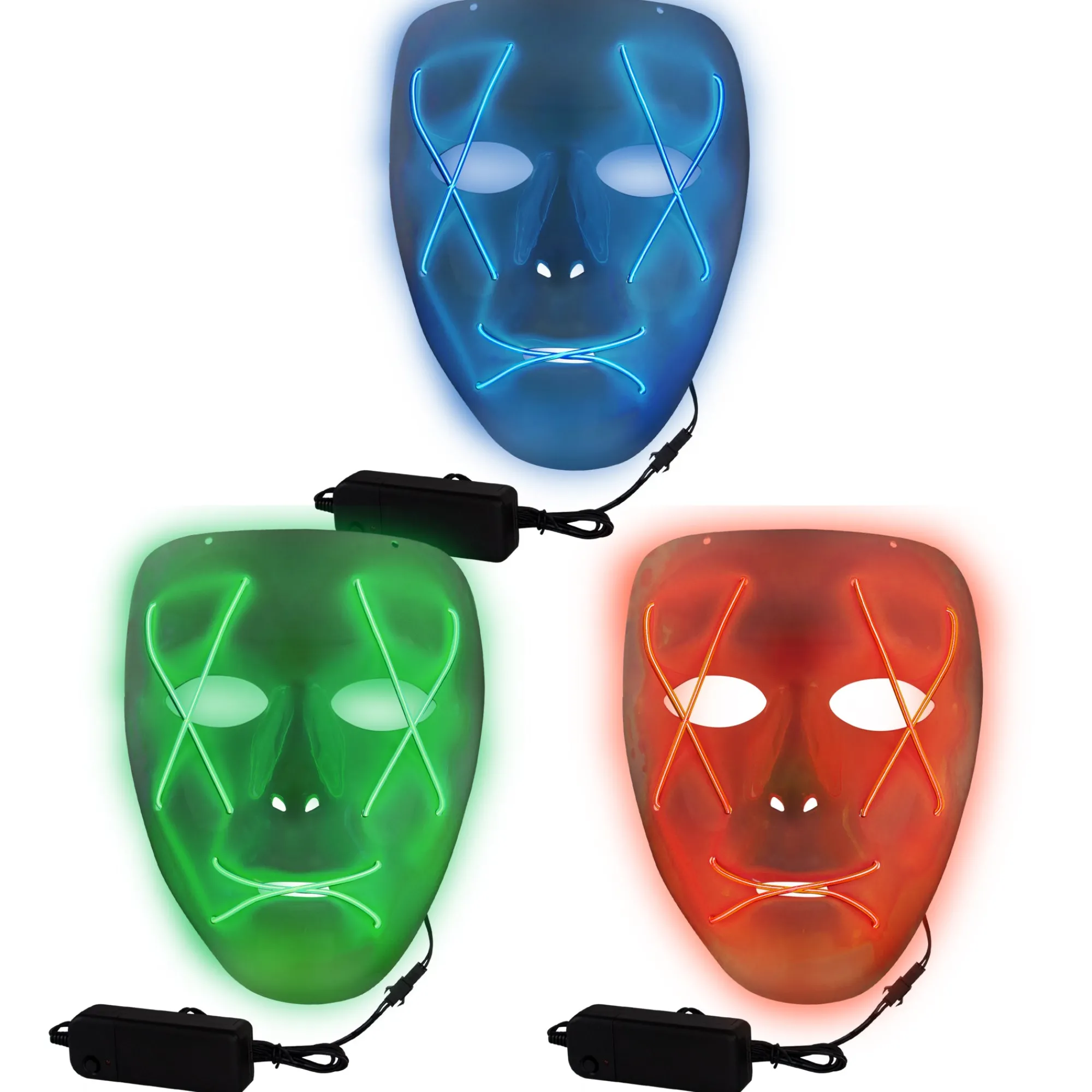 Online Windy City Novelties LED Assorted EL Wire Masks