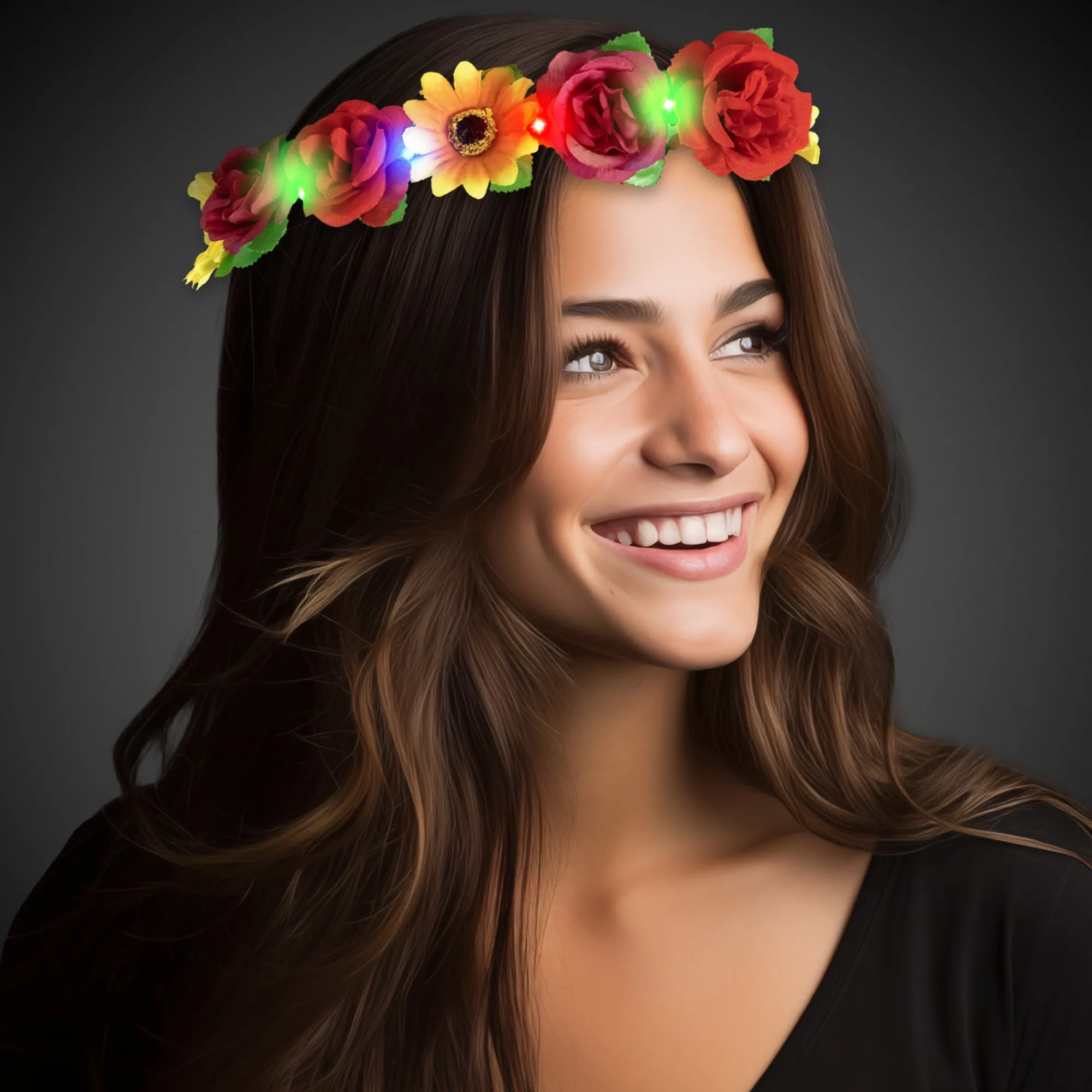New Windy City Novelties LED Assorted Flowers Halo Headband