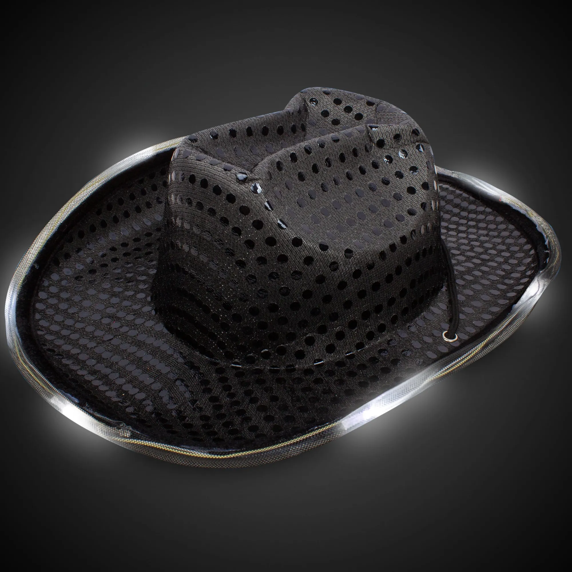 Best Windy City Novelties LED Sequin Cowboy Hat Black