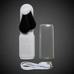 Sale Windy City Novelties LED Black & White Rechargeable Fan