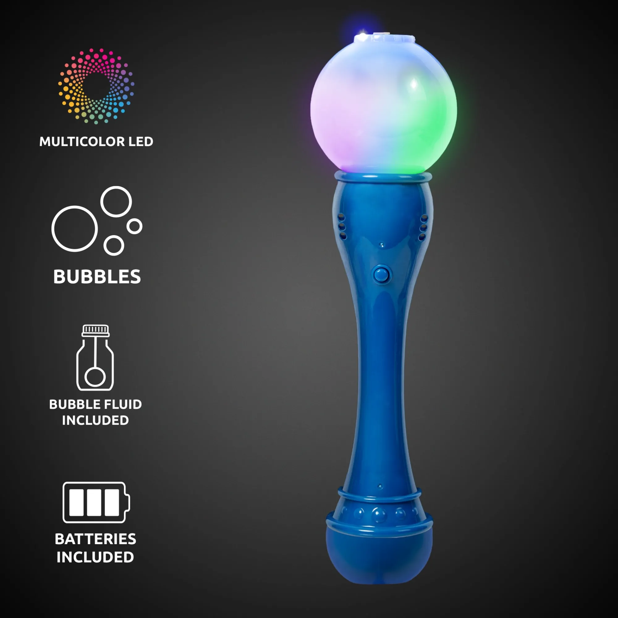 Clearance Windy City Novelties LED Bubble Wand Blue