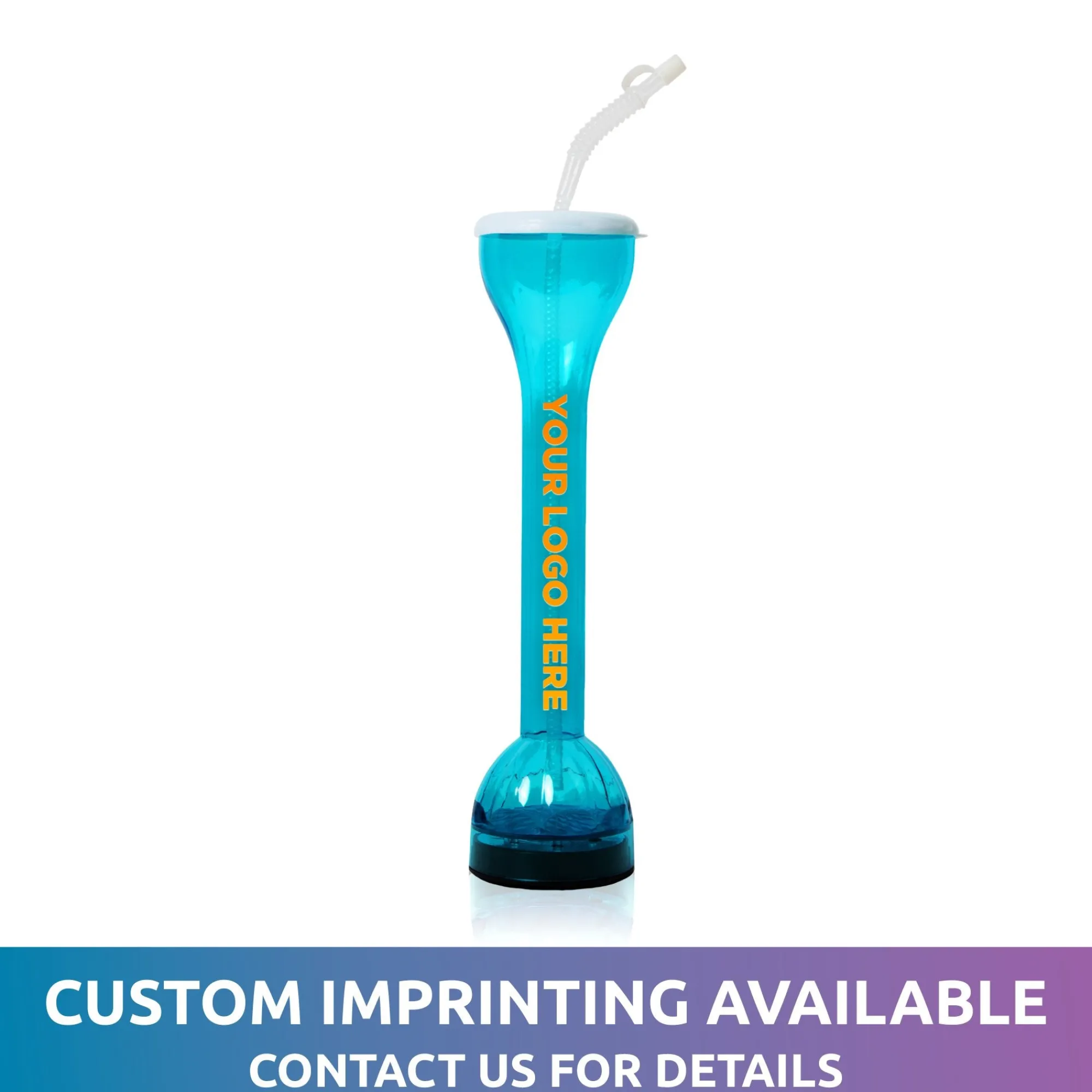 Discount Windy City Novelties LED Flashing 17 oz. Yard Glass Blue