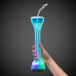 Discount Windy City Novelties LED Flashing 17 oz. Yard Glass Blue