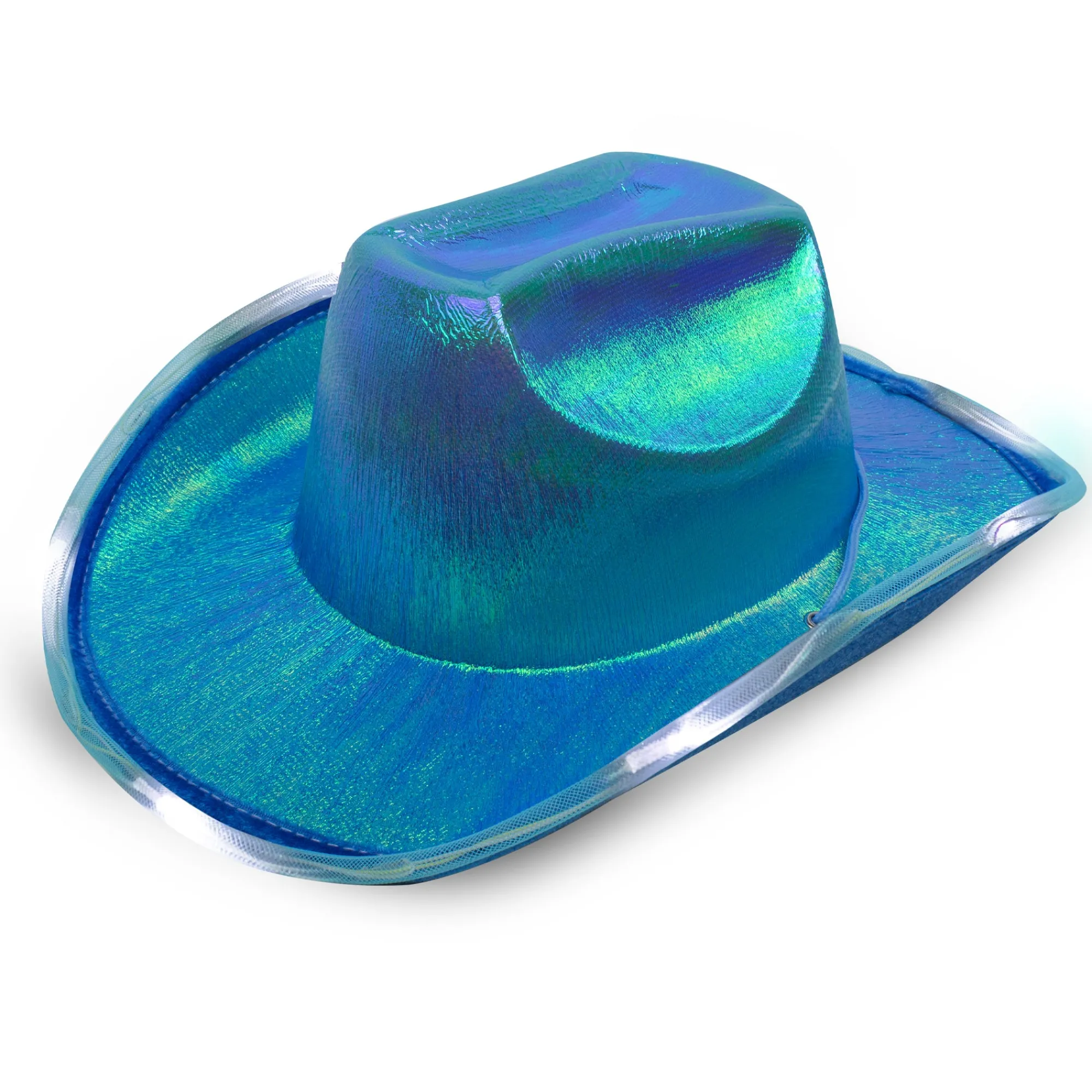 Windy City Novelties LED Blue Iridescent Cowboy Hat