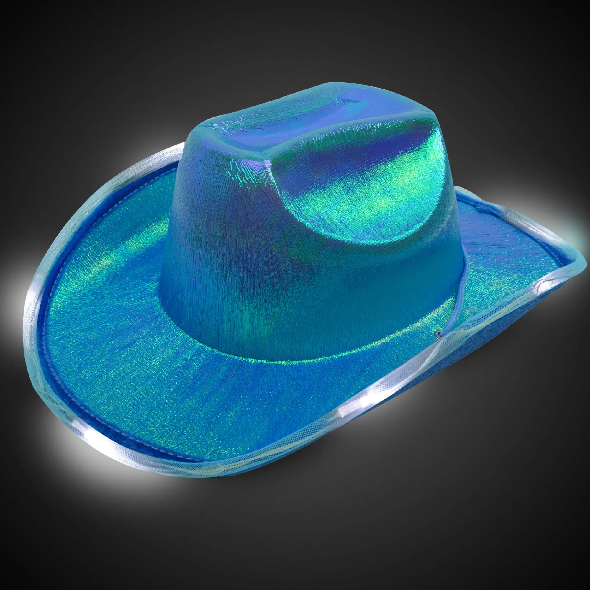 Windy City Novelties LED Blue Iridescent Cowboy Hat