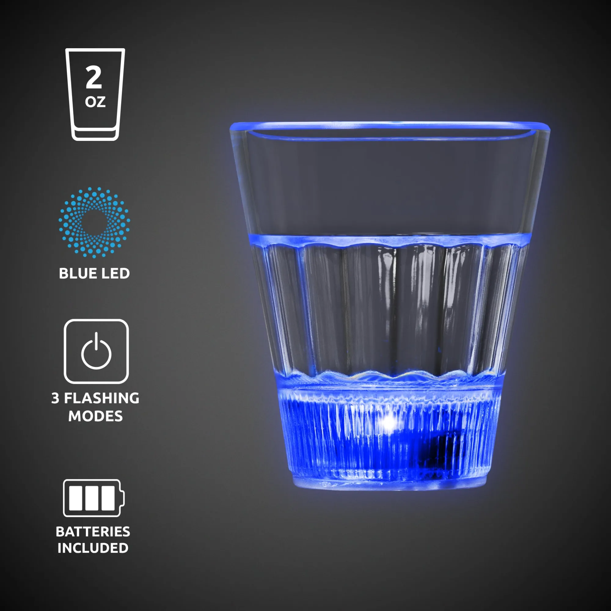 New Windy City Novelties LED 2 oz. Shot Glass Blue