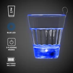 Clearance Windy City Novelties LED 2 oz. Shot Glass with Clip Blue