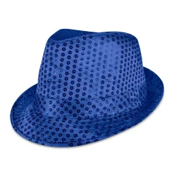 Online Windy City Novelties LED Sequin Fedora Hat Blue