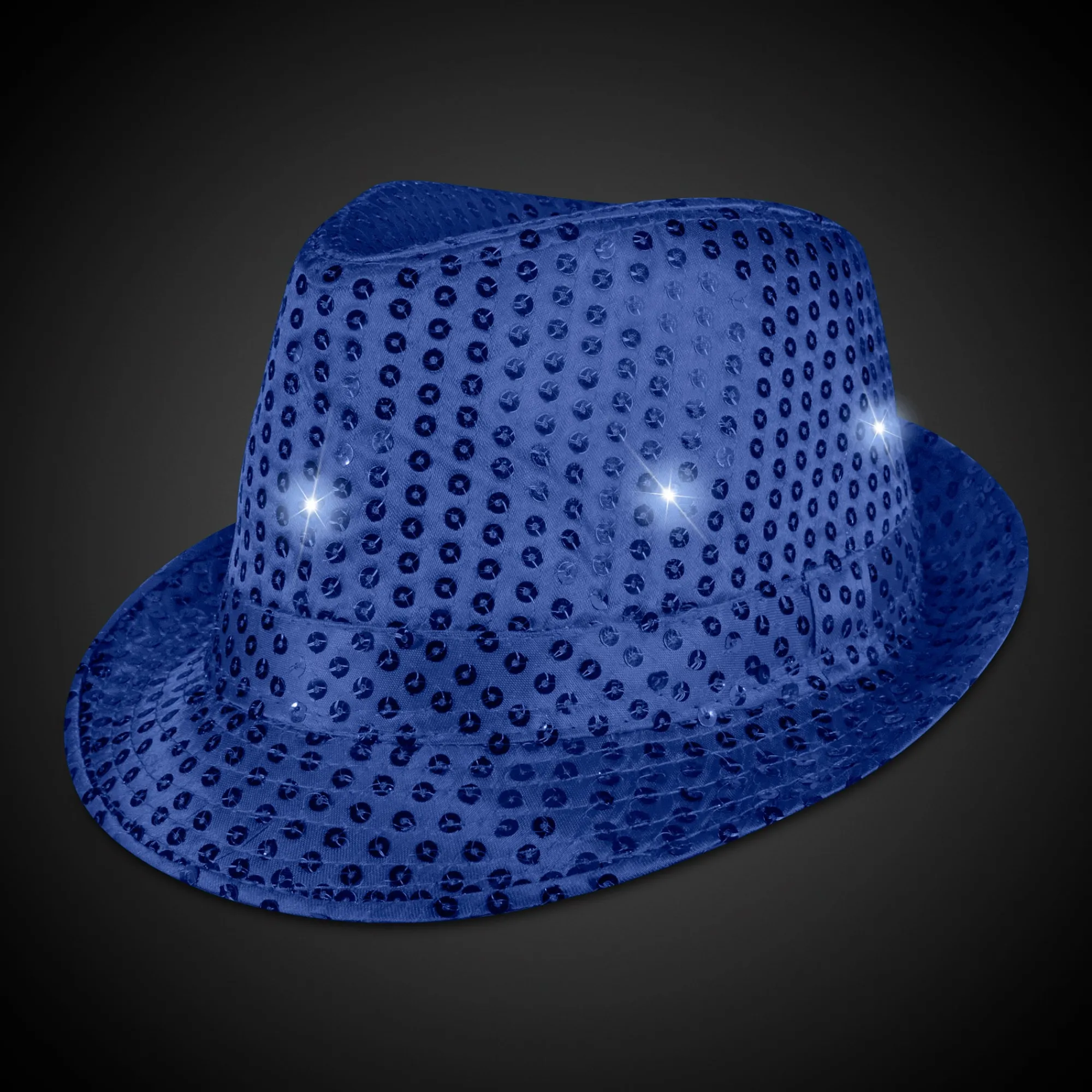 Online Windy City Novelties LED Sequin Fedora Hat Blue