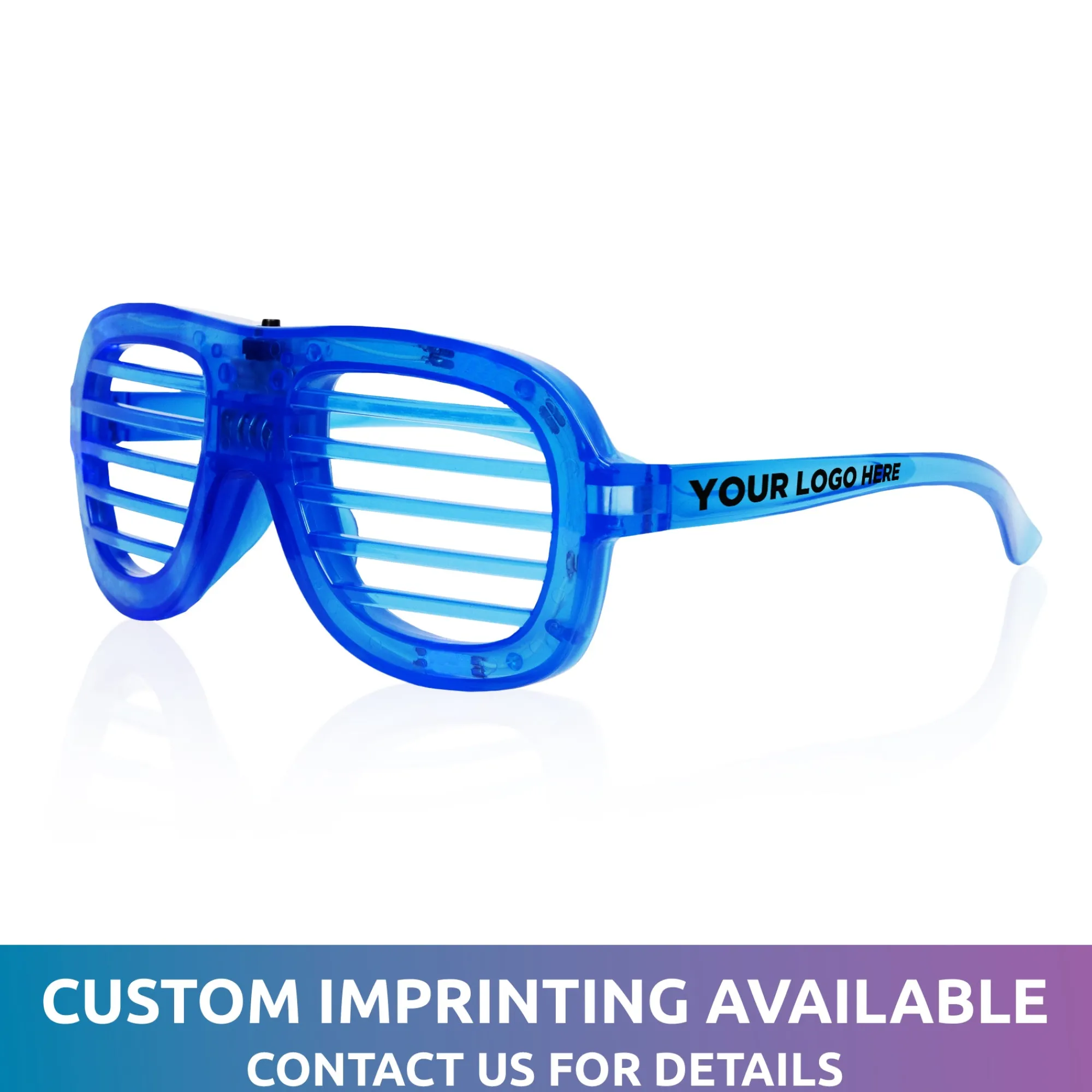 Discount Windy City Novelties LED Slotted Glasses Blue