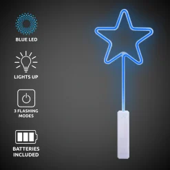 Hot Windy City Novelties LED Blue Star Wand
