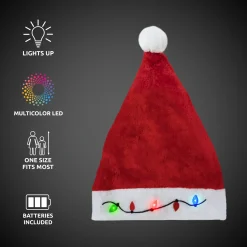 Best Windy City Novelties LED Christmas Bulb Santa Hats Retail Hanging Display