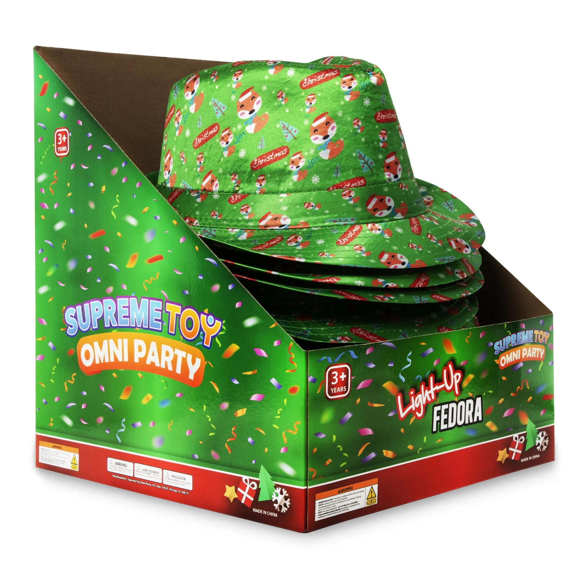 Outlet Windy City Novelties LED Christmas Fedora Hats Retail Display