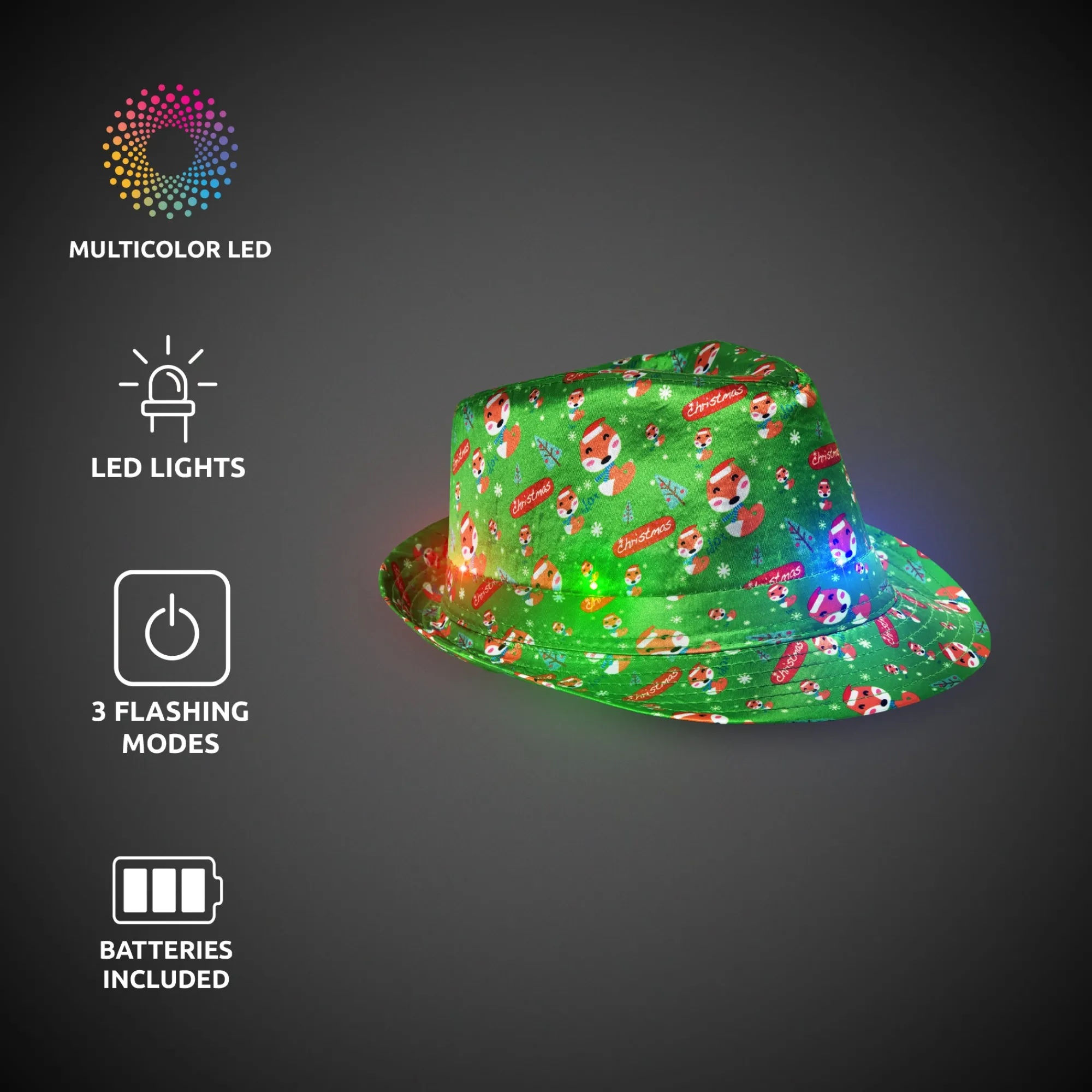 Outlet Windy City Novelties LED Christmas Fedora Hats Retail Display