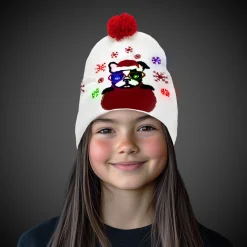 Outlet Windy City Novelties LED Christmas Knit Beanies Retail Hanging Display