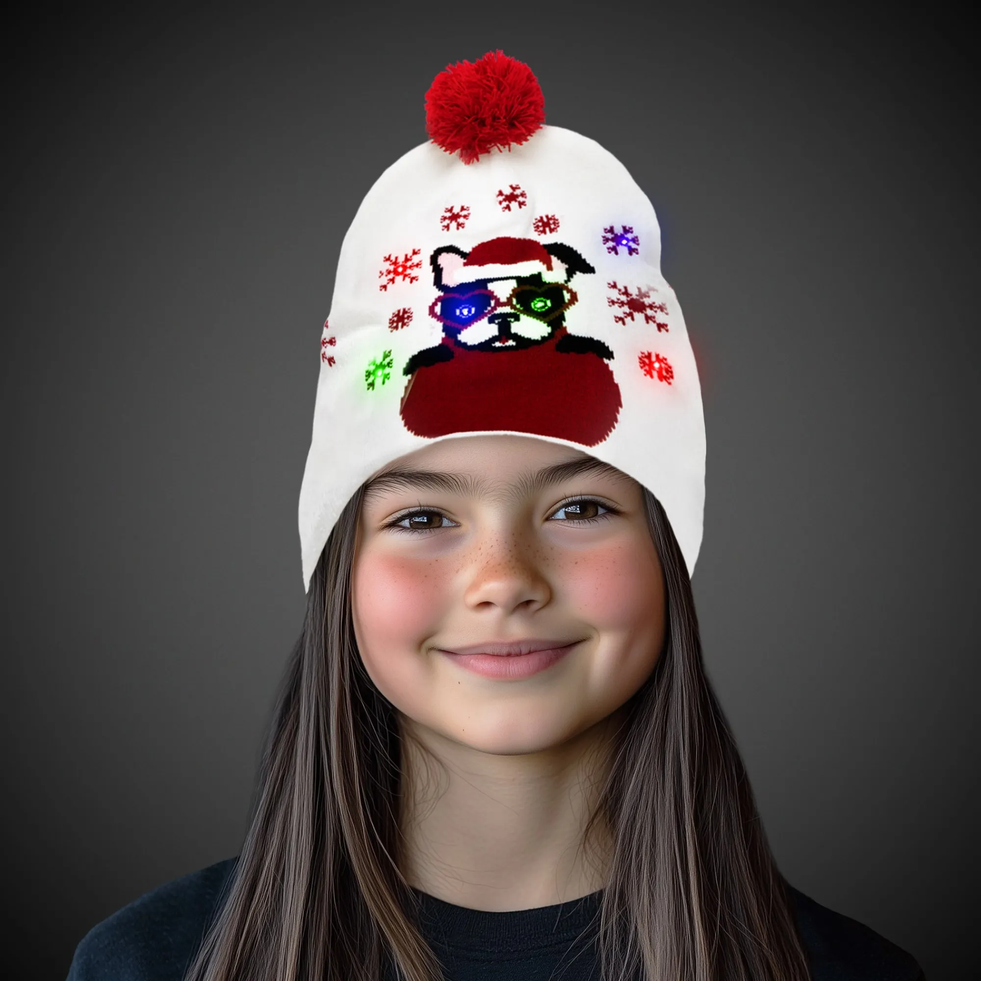Outlet Windy City Novelties LED Christmas Knit Beanies Retail Hanging Display
