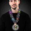 Hot Windy City Novelties LED Christmas Medallion Tinsel Necklace