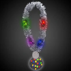 Hot Windy City Novelties LED Christmas Medallion Tinsel Necklace