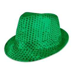 Sale Windy City Novelties LED Dark Sequin Fedora Hat Green