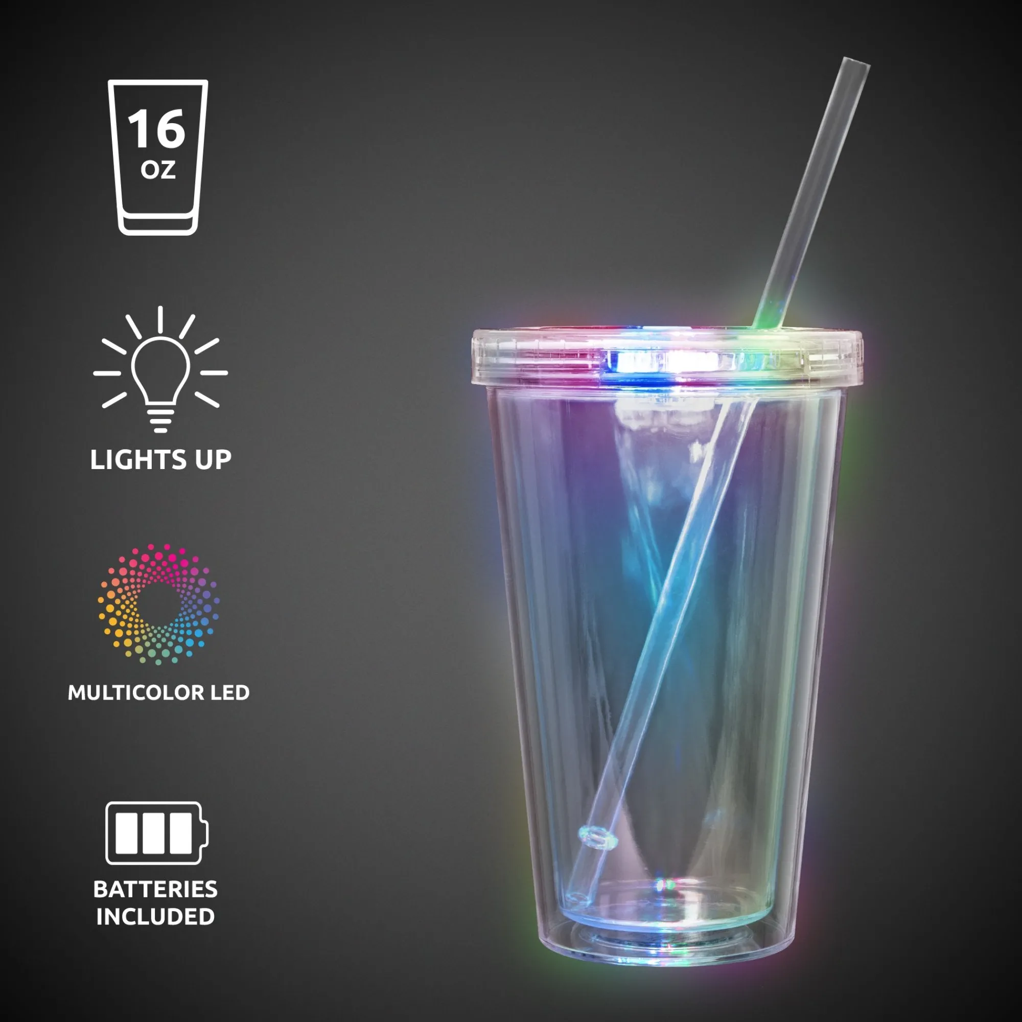 Clearance Windy City Novelties LED Double Wall 16 oz. Cup