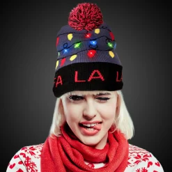 Windy City Novelties LED Fa La La Knit Beanie