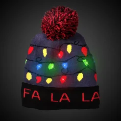 Windy City Novelties LED Fa La La Knit Beanie