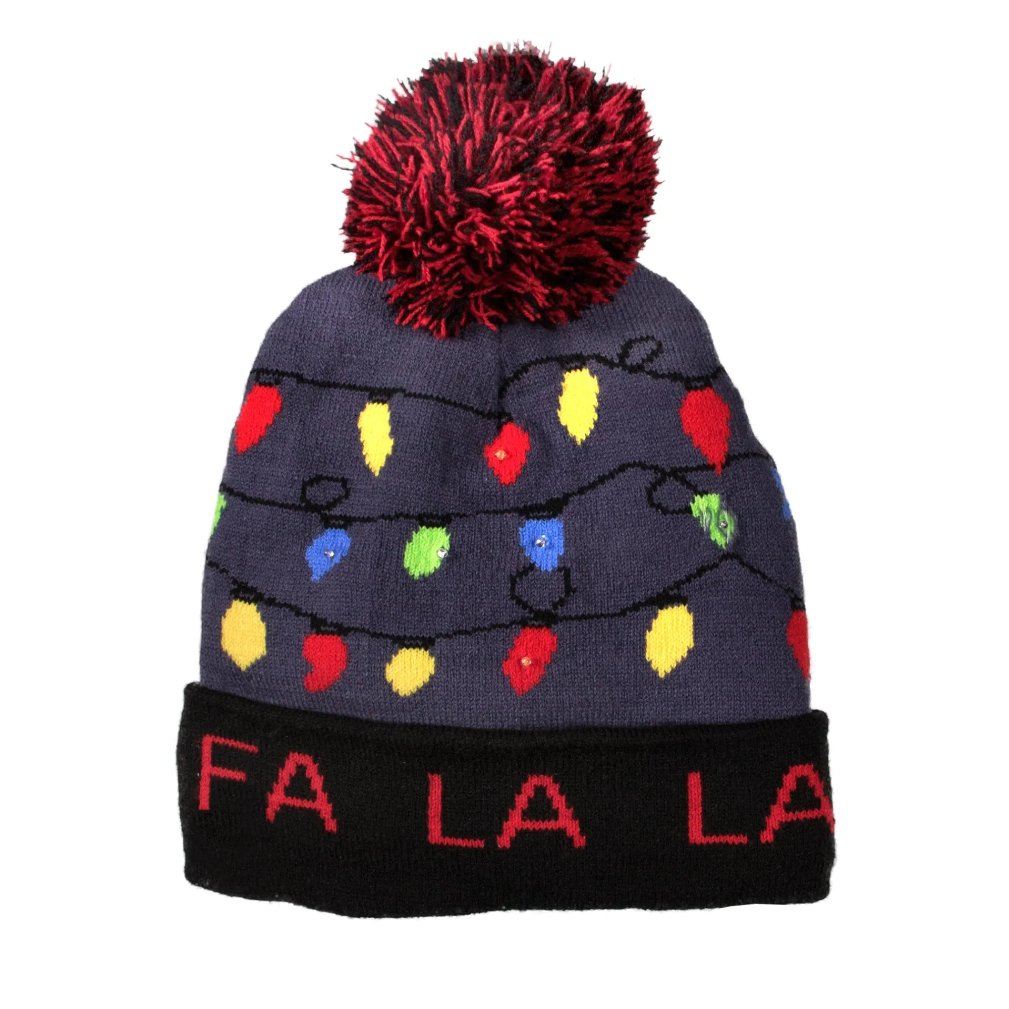 Windy City Novelties LED Fa La La Knit Beanie