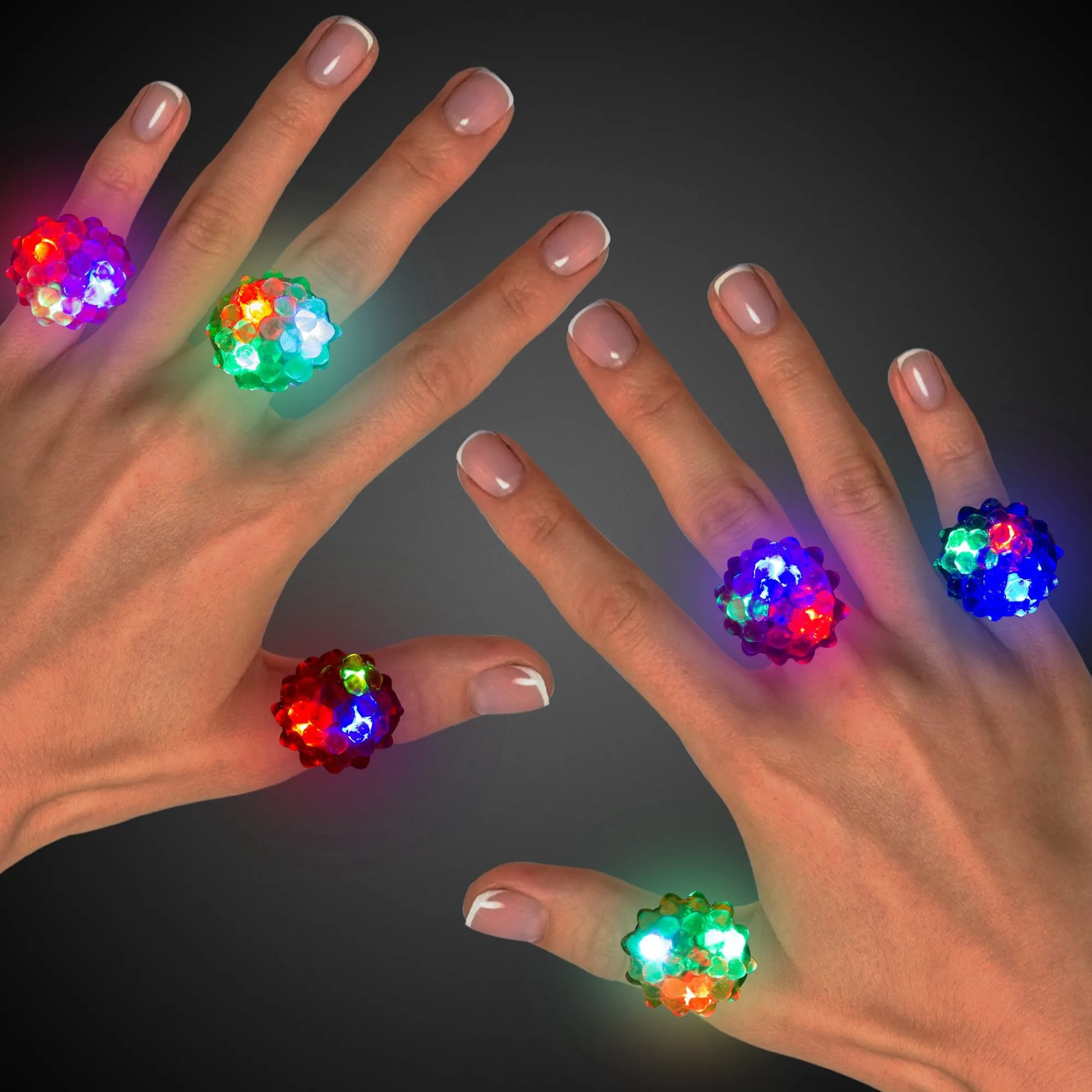 Discount Windy City Novelties LED Flower Jelly Rings