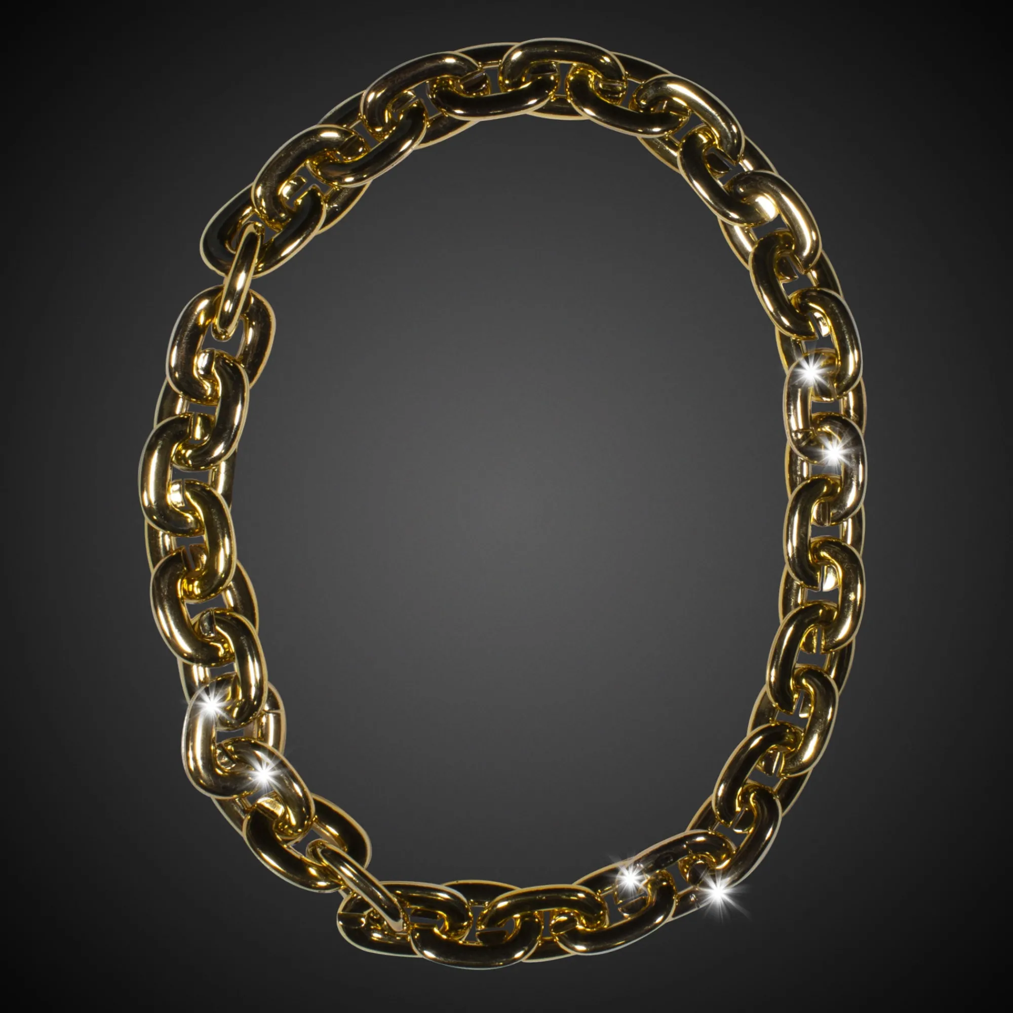 Outlet Windy City Novelties LED Chain Link Necklace Gold