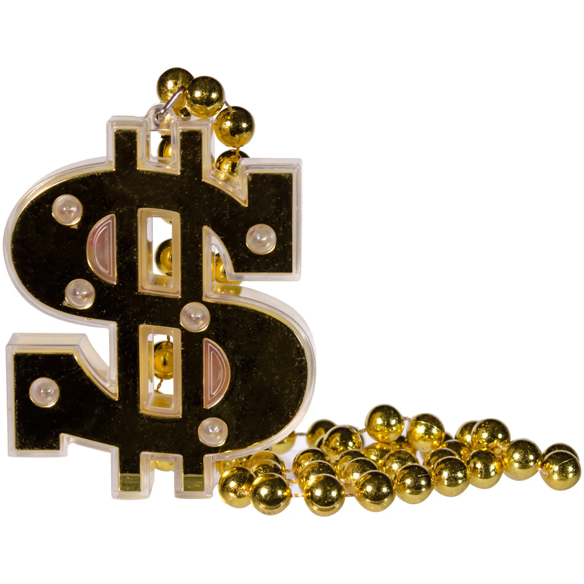 New Windy City Novelties LED Gold Dollar Sign Necklace