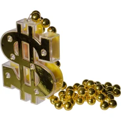 New Windy City Novelties LED Gold Dollar Sign Necklace