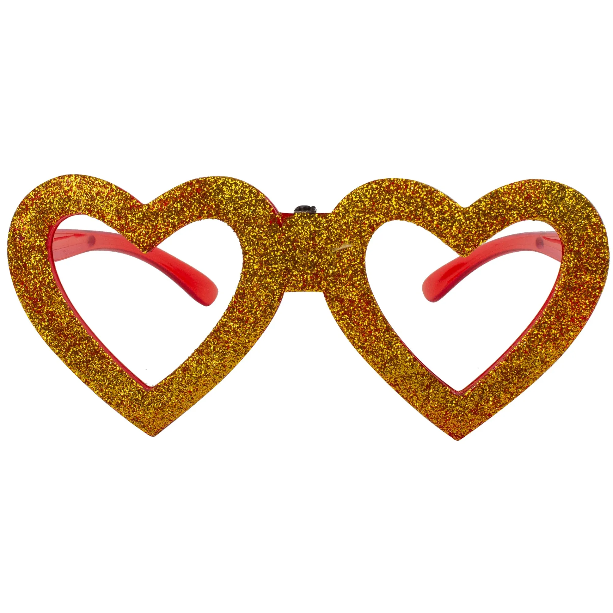Clearance Windy City Novelties LED Heart Glitter Glasses Gold
