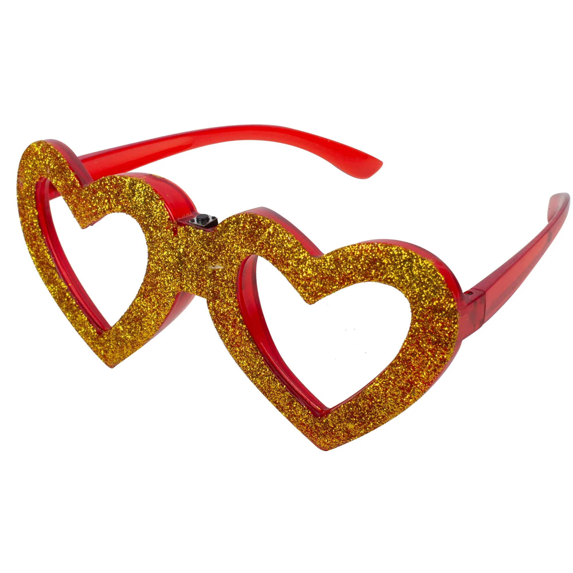 Clearance Windy City Novelties LED Heart Glitter Glasses Gold