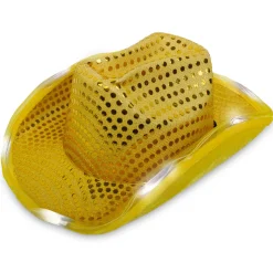 Sale Windy City Novelties LED Sequin Cowboy Hat Gold