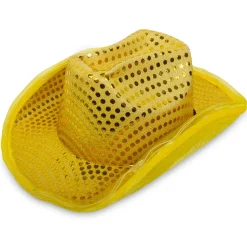 Sale Windy City Novelties LED Sequin Cowboy Hat Gold