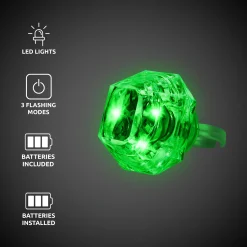 Outlet Windy City Novelties LED Diamond Ring Green