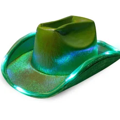 Hot Windy City Novelties LED Green Iridescent Cowboy Hat
