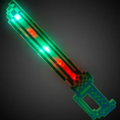 Outlet Windy City Novelties LED Green Mosaic Pixel Sword