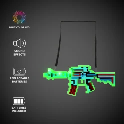 Outlet Windy City Novelties LED Green Pixel Machine Gun with Sound