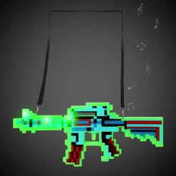 Outlet Windy City Novelties LED Green Pixel Machine Gun with Sound