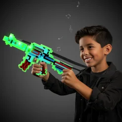 Outlet Windy City Novelties LED Green Pixel Machine Gun with Sound