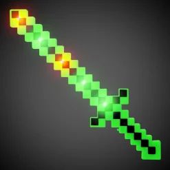 Outlet Windy City Novelties LED Green Pixel Sword