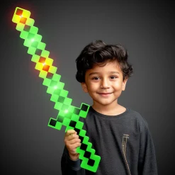 Outlet Windy City Novelties LED Green Pixel Sword