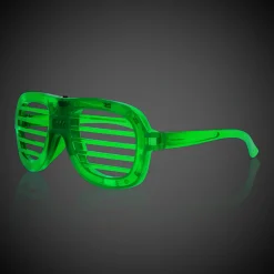 Discount Windy City Novelties LED Slotted Glasses Green