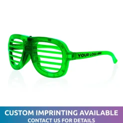 Discount Windy City Novelties LED Slotted Glasses Green